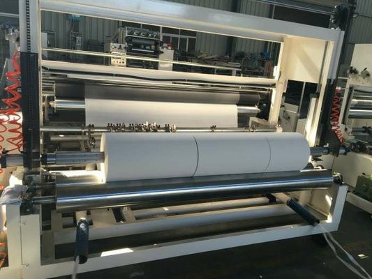 China Tuch-Papier Rewinder-Maschine für die Rolle, die aufschlitzen und die Rückspulenluft, die Welle aufbläst distributeur